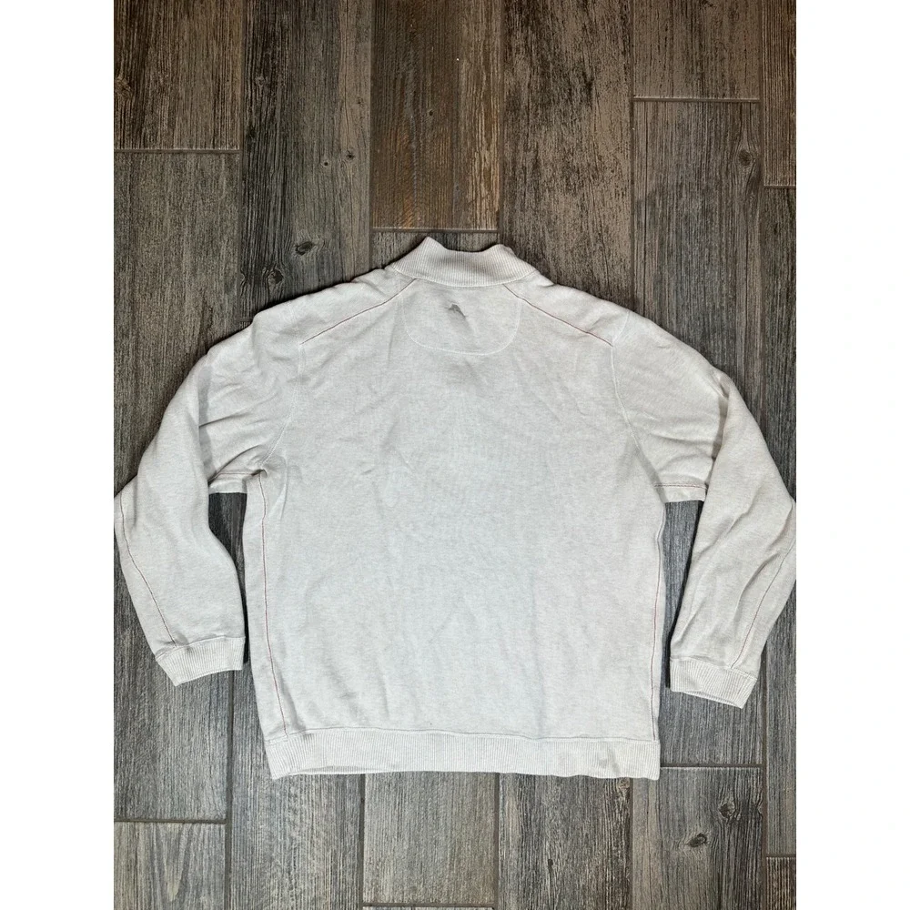 Tommy Bahama Mens 1/4 Zip Pullover Sweater Textured Knit Mock‎ Neck Casual